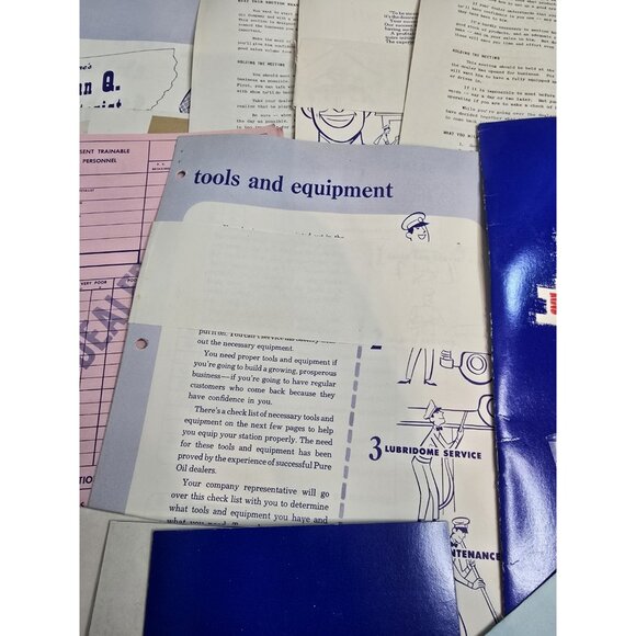 Pure Oil Company Advertising Car Dealer Guide Kit Packet Forms Booklets Document - Picture 5 of 13